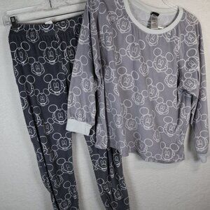 Disney Mickey Mouse Woman's 2‎ piece Pajamas Size Large